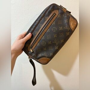 Louis Vuitton Monogram Canvas Pochette Marly Bandoulière / Marly Clutch Wristlet
